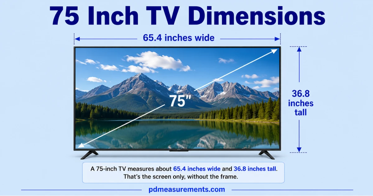 75 Inch TV Dimensions
