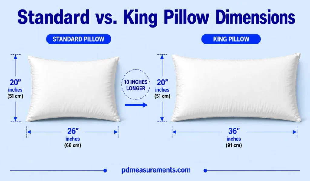 Standard vs. King Pillow Dimensions