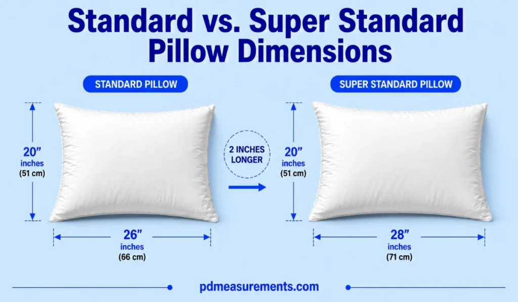 Standard vs. Super Standard Pillow Dimensions