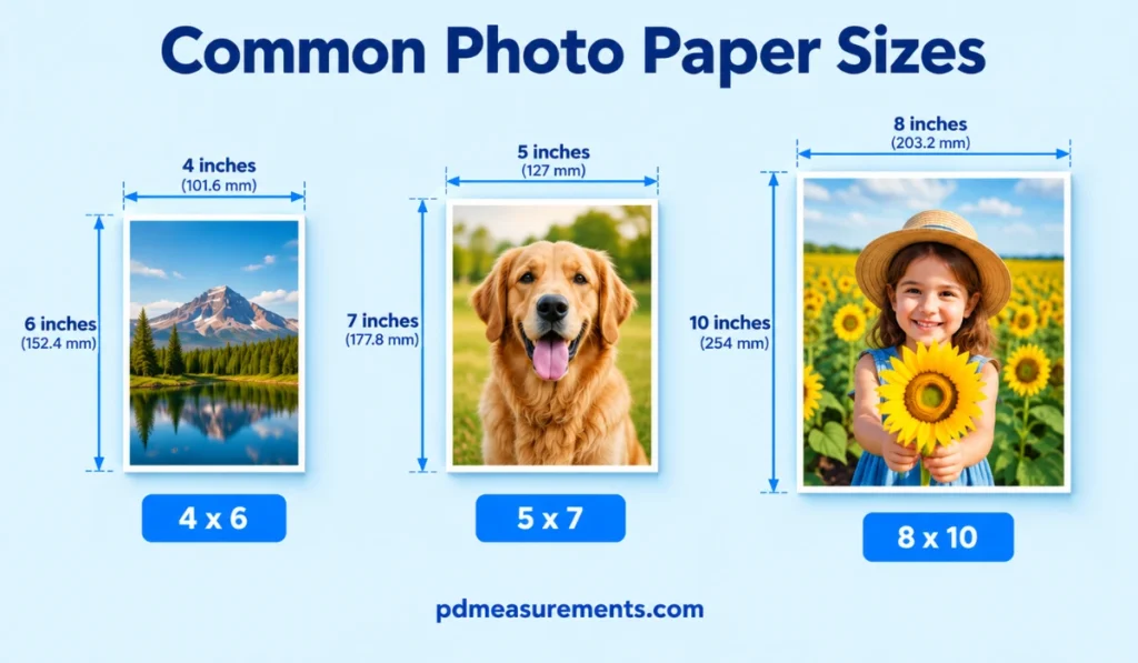 common-photo-paper-sizes