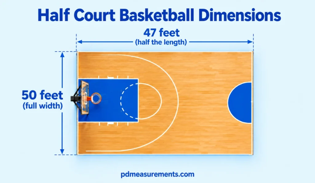 Half Court Basketball Dimensions