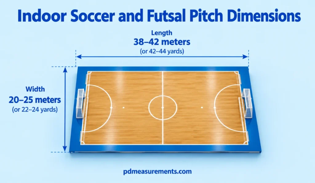 Indoor Soccer and Futsal Pitch Dimensions