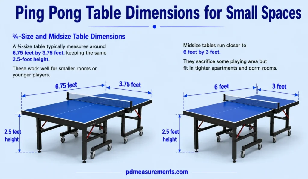 Ping Pong Table Dimensions for Small Spaces