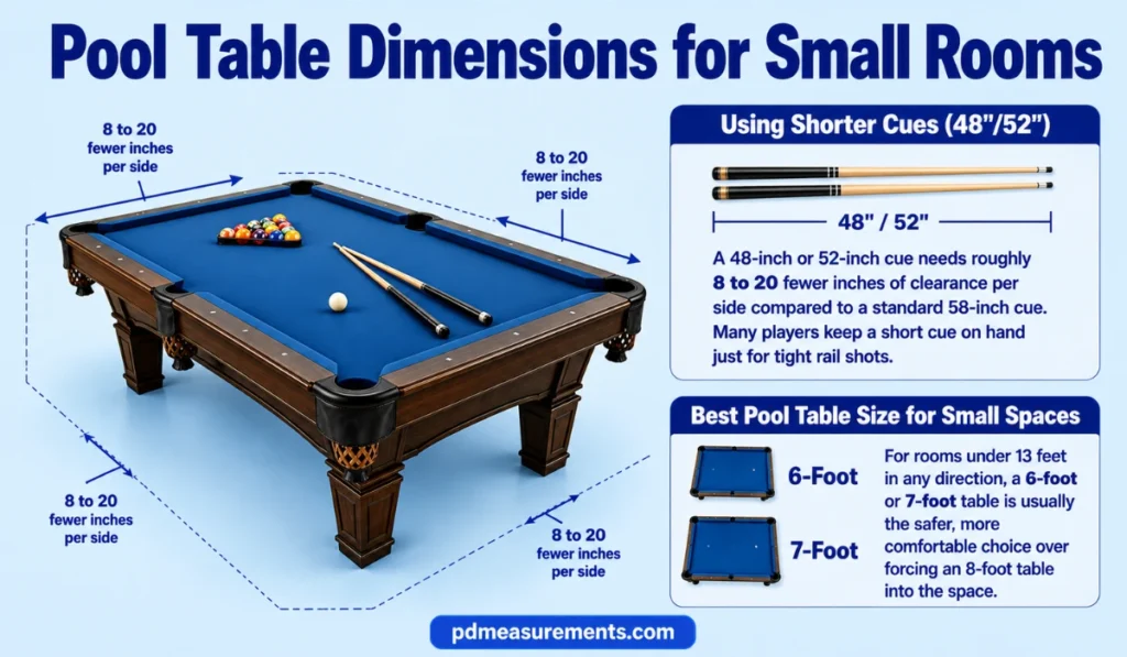Pool Table Dimensions for Small Rooms
