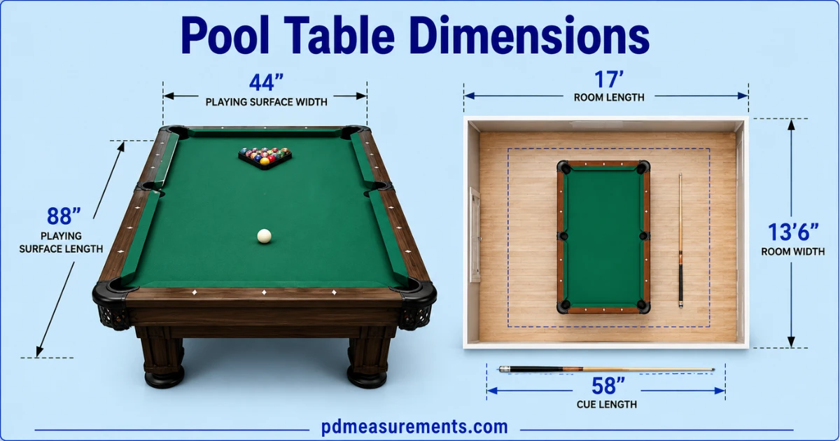 Pool Table Dimensions