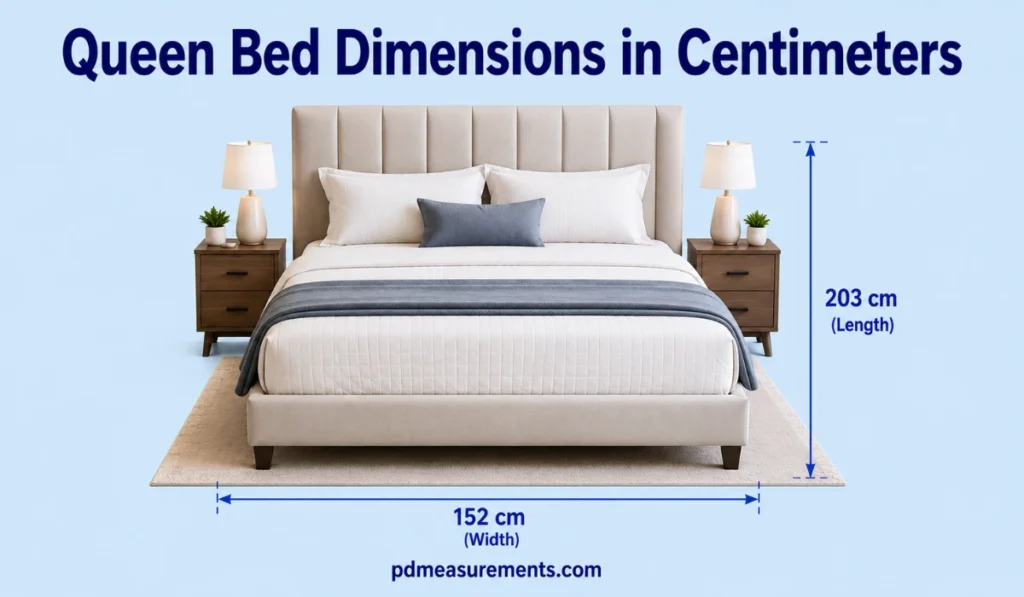 Queen Bed Dimensions in Centimeters