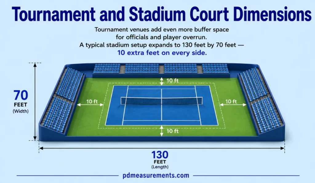 Tournament and Stadium Court Dimensions