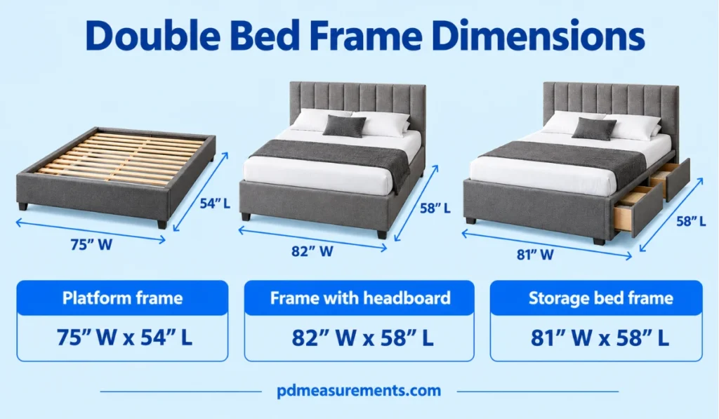 Double Bed Frame Dimensions