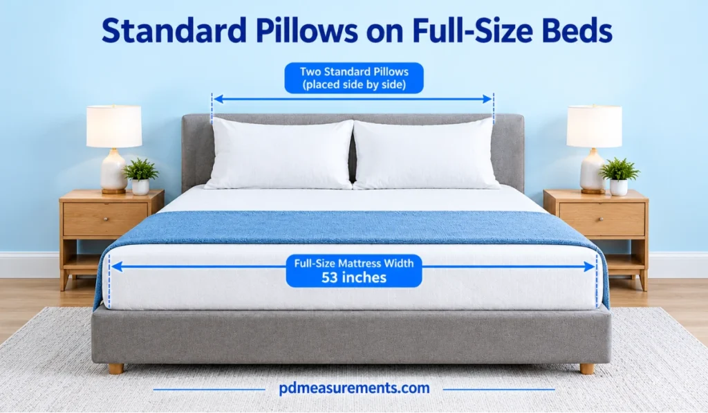 Standard Pillows on Full-Size Beds